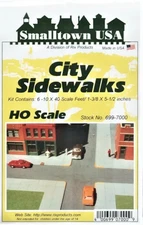 SMALLTOWN USA #699-7000 HO SCALE City Sidewalks (Pkg 6) FACTORY NEW!!!