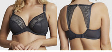 Image of Panache Cleo Atlanta Graphite Plunge Bra (Dark Grey) Non Padded Underwired 10006