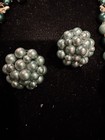 Vintage Green Double Necklace With Clip On Earrings — photo 2