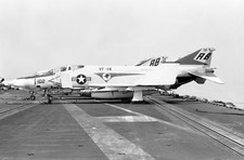 VF-14, USN, F-4B Phantom II, 152246 '102AB' on USS JFK, Med, 1972 - Original Neg