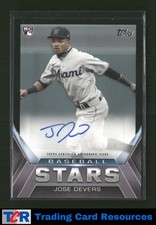 2021 Topps Update #BSA-JDE Jose Devers Baseball Stars Black #/199 Auto