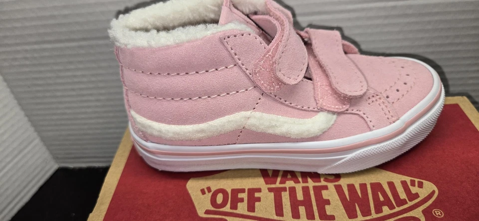 Zapatos Vans Juveniles Talla 11 Rosa Sk8-Reedición Media V Forrados Sherpa VN000CYFPNK Foto 4 de 4
