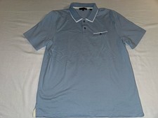 Ted Baker Baby Blue Texture Polo Men's Size 5 Short Sleeve Stretch Fit NWOT 