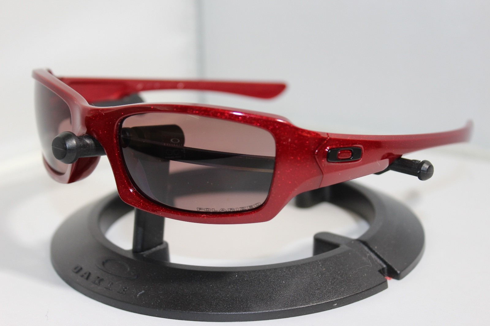 New Oakley Fives Squared Metallic Red/00 Grey Polarized 26-201 Sunglasses 2008