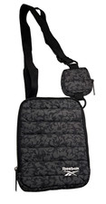 Reebok Quilted Crossbody Bag w/ Removable Pouch 9x6" Women's Floral Adjustable