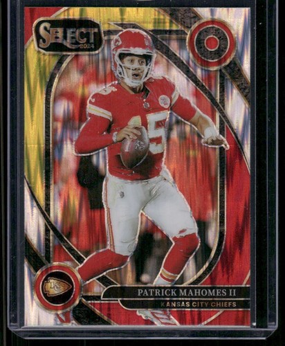 2024 Panini Select - Club Level Patrick Mahomes II #223 Red & Yellow Shock