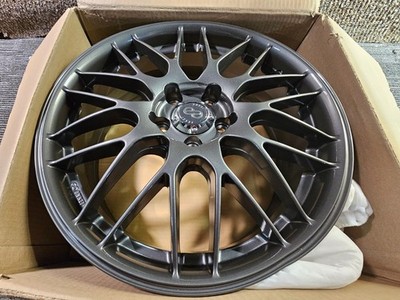 QTY 1) ENKEI EKM3 Gunmetal Black Multi-Spoke Wheel Rim 17x7