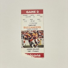 Tampa Bay Buccaneers vs Falcons 8/16/1986 Preseason Ticket, James Wilder