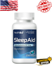 Sleep Aid, Diphenhydramine HCl 50mg, 250 Softgels, Supports Deeper Restful Sleep