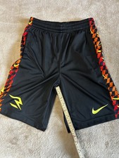 B10. 3 Brand Nike Youth Shorts Black W/Yellow Accent Color Medium