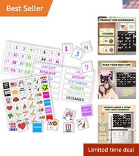 Colorful Magnetic Numbers and Labels for Calendars  Reusable Magnet Calenda...