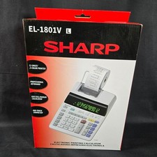 Sharp EL-1801V Electronic Printing Calculator 12-Digit Display 2-Color Printer