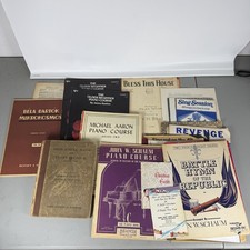 Vintage/Antique Piano Sheet Music Lot- Praise, Gospel, Sonatinas, Learner Books