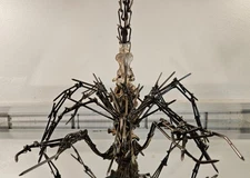 SCORPION Sculpture. One of a kind, Nails, deer bones, upcycled scrape metal .
