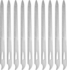 10 Pcs Stainless Steel Double-sided Metal Nail Files for Fingernails  Toenails