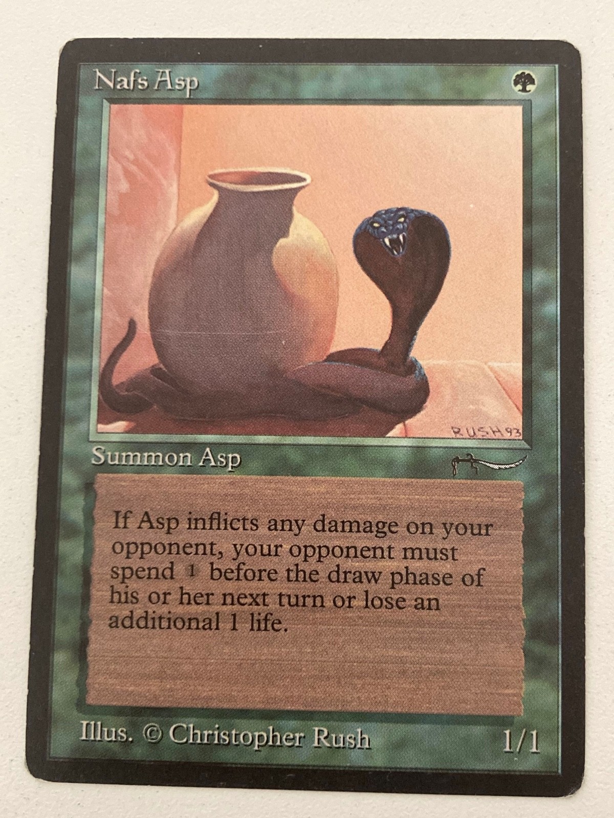 Magic the Gathering MTG Arabian Nights Nafs Asp Dark MP  (Beta Bob)