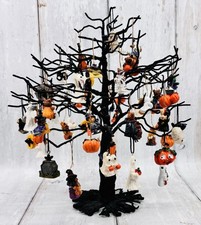 Halloween Tabletop Tree 60 Mini Ornaments Ghost Witch Pumpkin Spooky Decor
