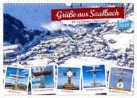 "Calendar 2027 · US Version · Greetings From Saalbach (Wall Calendar 2027 17\" × 1"