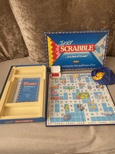 Vintage Junior Scrabble 1989 Two Word Games Double sided Board By Spear Games 