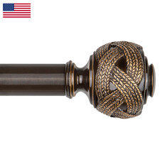 Bronze Curtain Rod 32 To 58 Inches 2.6 To 4.8 Ft Usfook 7/8 Inch Telescoping