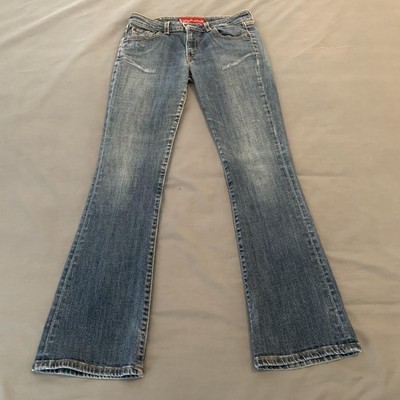 Levis Jeans Womens Short Blue Superlow Bootcut Low Rise Stretch