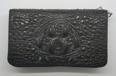 Faux Leather Zipper Long Wallet Hand Clutch/NEW
