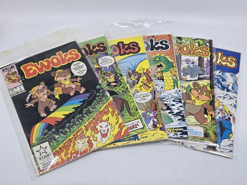 6 STAR WARS EWOKS Star Comic Book Lot #1-6 Run Vintage 1985 Comics