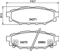 Hella Pagid Bremsbelagsatz Scheibenbremse 8DB 355 012-261 FüR GT Toyota 86 ZN6K