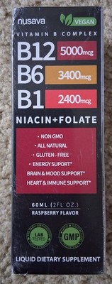 Nusava Vegan Vitamin B Complex B12 B6 B1