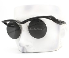 Prada Sunglasses SPR A18 1AB-5S0 Round Festival Retro Polished Black w/case