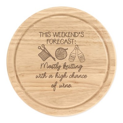 This Weekend's Forecast Stricken Rund Schneiden Käsebrett Wein Beste Mama