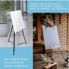 Heavy-Duty 66" Telescoping Easel - Ideal for Art Exhibitions  Presentations
