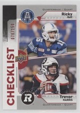 2018 Upper Deck CFL Checklist Red 76/150 Ricky Ray Trevor Harris CL #100 09rn