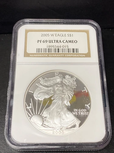 2005-W Proof $1 American Silver Eagle NGC PF69UC Brown Label PF 69 UC