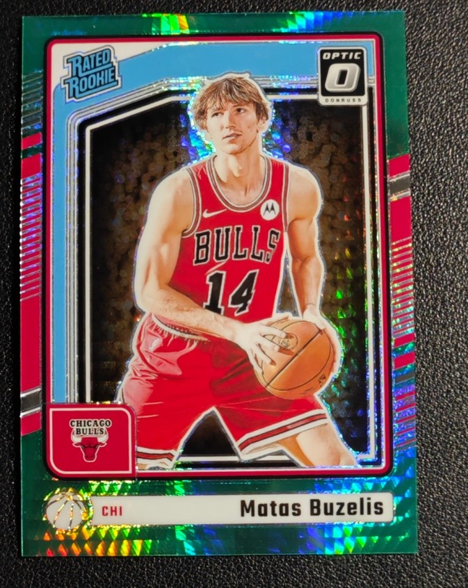 Matas Buzelis 2024-25 Panini Donruss Optic RC Green Hyper /249 #271