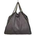 Auth stellamccartney Falabella - Gray Silver Synthetic Leather Hardware Tote Bag