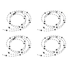 24 Pcs 4 Feet Artificial Pearl String Beads Chain for Decoration, Black