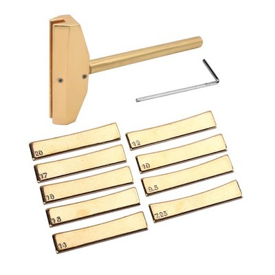 Muloo Guitar Bass Fingerboard Fret Press Caul & Brass Radian Gold 