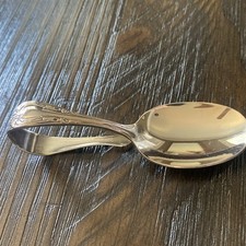 William A. Roger s Oneida Ltd. Silver plated curved handle baby spoon