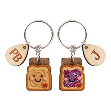 New Beginnings Gifts for Girls Toast Keychain, Galentines Day Butter Jelly