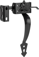 Thumb Gate Latch for Wooden Fence, Self Closing Gate Fence Latch with Decorative