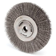 Weiler 06655 Wolverine 7 Wide Face Bench Grinder Wheel, .014 Crimped Steel Wire