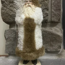 Ragon House Christmas Vintage Look 10" Furry White Belsnickle Santa