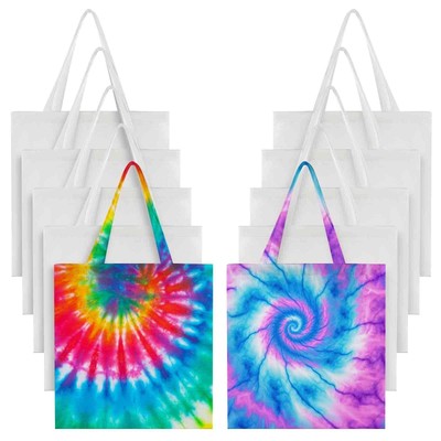10 Pcs Cotton Tote Bags for Tie Dying Tie Dye Kit Items Things to Tie Dye Bag...