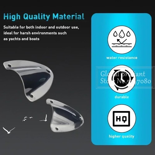 4Pcs 316 Stainless Steel Wire Cable Marine Vent Cover Clamshell Vent For Boat - Imagen 5 de 6