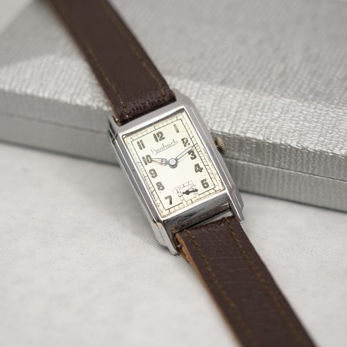 Antike mechanische Tankuhr - Hanhart - Herrenuhr mit AH (Hanhart) 36 Formwerk - Bild 15 von 23