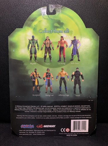 Mortal Kombat Deception Figur Noob Saibot Black Jazwares Neu OVP MOSC Midway RAR - Bild 4 von 9