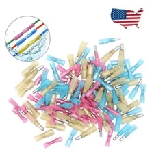 HEAT SHRINK BULLET CONNECTORS WIRE TERMINALS MARINE WATERPROOF 22-16-14-12-10AWG
