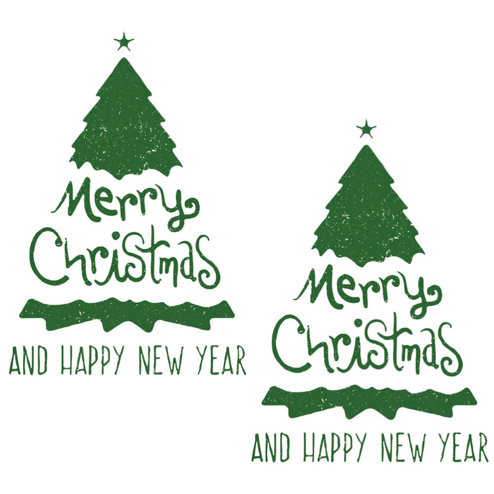 2 Sheets Christmas Decorations Window Clings Tree Wall Sticker Cute
