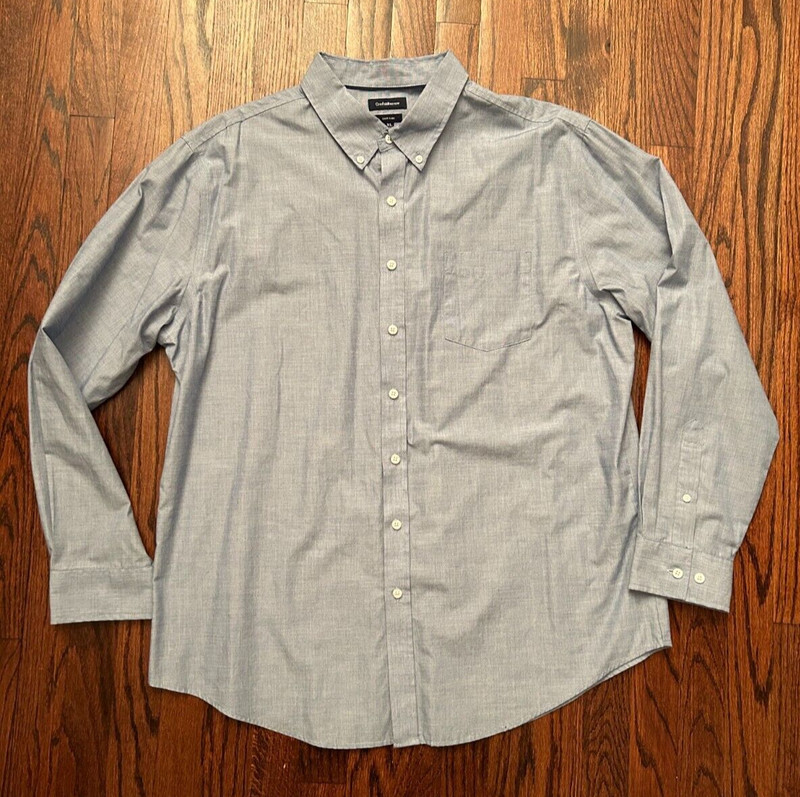 Croft & Barrow Mens XL Light Blue Long Sleeve Button Down Easy Care Shirt